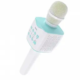 Мікрофон із караоке, Bluetooth, AUX, 1200 мА·год, HOCO BK5 Cantando, Блакитний - мініатюра 2