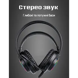 Навушники Ігрові XTRIKE ME Дротові навушники з мікрофоном та RGB підсвіткою , навушники для пк, Чорний
 - мініатюра 2