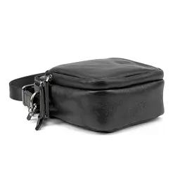 Месенджер маленький шкіряний чорний TIDING BAG 333-1A - мініатюра 4