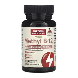 Вітамін B12 500 мкг Jarrow Formulas (Methyl B-12 Methylcobalamin) - 100 таблеток