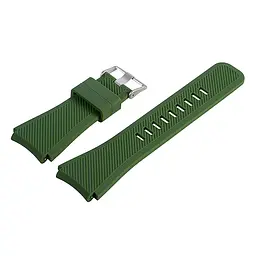 Силіконовий ремінець Watchbands для Samsung Galaxy Watch 46mm Silver - темно-зелений (WB001DARKGREEN461) - мініатюра 4