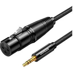 Кабель мультимедійний 3.5mm M to XLR F 2.0m AV182 black Ugreen (20244)