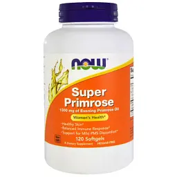 Трави Now Foods Масло Примули Вечірньої 1300mg, 120 желатинових капсул (NOW-01757)
