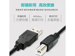 Кабель HP USB2.0 AM/BM 1м Black (DHC-PT100-1M) - мініатюра 4
