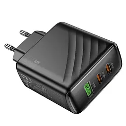 Зарядний пристрій Hoco CS26A Super Fast Charging 1USB /2Type-C 45W /3A PD/QC 3.0 Black (35879_3605549) - мініатюра 5