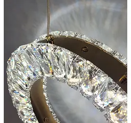 Одинарний кришталевий LED-підвіс Artlight 7270/201GD кільце, золото, 23 Вт - мініатюра 7