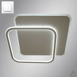 Керована світлодіодна люстра STANDART 80W 2S-ON/OFF-475х475х50-WHITE ESLLSE