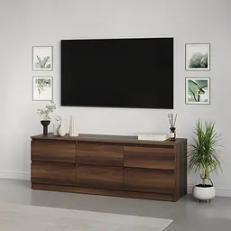 Тумба під телевізор MebelStar Нео 6Ш 150x43x53 см Дуб бурштиновий (MBS-1286)