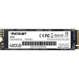 Накопичувач SSD Patriot P310 M.2 2280 NVMe PCIe 3.0 x4 3D TLC 480GB (P310P480GM28)