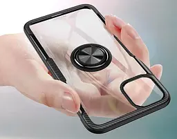 Чохол Primolux Ring Magnetic Stand для Apple iPhone 12 Mini Black - мініатюра 6