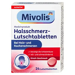 Льодяники від болю в горлі Mivolis Halsschmerz-Lutschtabletten 24 шт