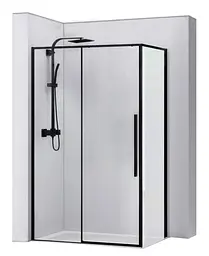Душова кабіна Rea Solar 90x120 black REA-K6311, Чорний матовий, Універсальна, прозорий
