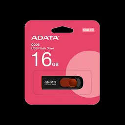 Флешка A- Data C008 16 ГБ USB 2.0 чорна