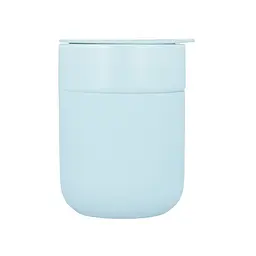 Кавові чашки 295 мл з кришками OldBro Cute Travel Mugs з захисним силіконовим чохлом light blue - мініатюра 2
