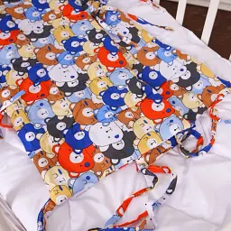 Суцільний борт в ліжечко MirSon Kids Time 20-0032 Colored bears 30х180 см (2200009664847) - мініатюра 5
