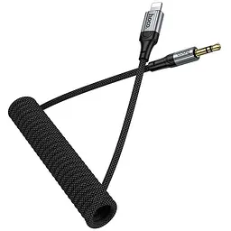 Аудіо кабель Aux Hoco UPA33A Nuevo Lightning to AUX 3.5 мм 1.5 м Black - мініатюра 3