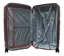 Валіза велика L поліпропілен Milano bag 0306 76×49×31см 82л Бордовий - мініатюра 4