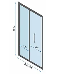 Душова кабіна Rea Rapid Fold 90x100 gold пристінна REA-KPL-09405, Золотий, Універсальна, прозорий, золотий - мініатюра 6