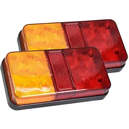 Задній ліхтар LED прямокутний 10LED 12-24V 150 х 80 х 30 мм 2 шт. (BL-64910)