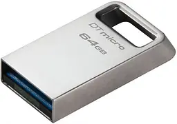 USB Flash Kingston USB 3.2 DT Micro Metal 200Mb/s 64GB Silver - мініатюра 2