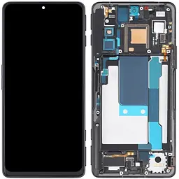 Дисплей Xiaomi Poco F3 GT чорний, Amoled, оригінал PRC, переклеєне скло, з рамкою, Predator Black