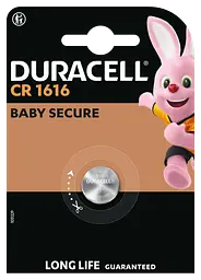 Спеціальна літієва батарейка типу «таблетка» Duracell 1616 3V, (CR1616), 1 шт. в упаковці (7091708) - мініатюра 2