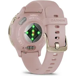 Смарт-годинник Garmin Venu 3S Soft Gold Stainless Steel Bezel with Dust Rose Case and Silicone Band (010-02785-03/53) [111835] - мініатюра 3