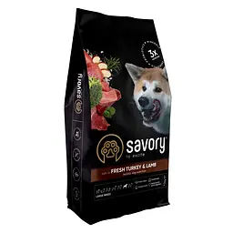 Сухий корм Savory Large Сейвори для собак великих порід, зі свіжим ягням та індичкою, 12 кг (арт.30242)