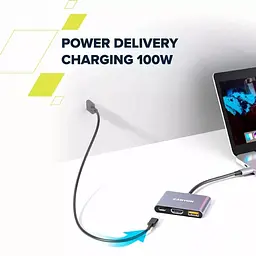 Концентратор Canyon hub DS-4 3in1 USB-C Grey (CNS-TDS4) - мініатюра 9