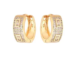 Сережки Xuping кільця Позолота 18K "Візерунок з кристалами" арт.307602