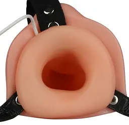 Страпон для подвійного проникнення - Vibrating Unisex Hollow Double Penetration 6" - мініатюра 5
