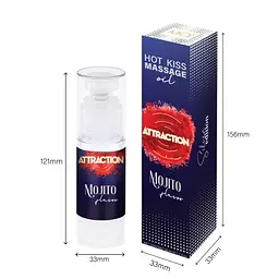 Їстівна масажна олія Mait Attraction Mojito Hot Kiss 50 мл - мініатюра 4