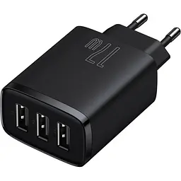 Зарядний пристрій Baseus Compact Charger 3U 17W EU black (CCXJ020101) - мініатюра 3