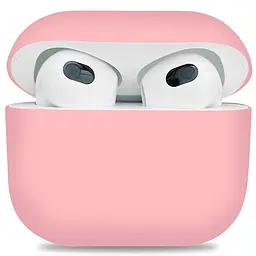 Силіконовий чохол для навушників Apple AirPods 3, Ultrathin Silicone Case, рожевий, захисний чохол, ультратонкий і легкий, захист від подряпин і пилу, м"який силікон, ArmorStandart (ARM60288)