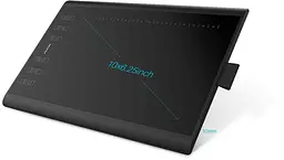 Huion Графічний планшет 10"x6.2" H1060P, MicroUSB, чорний - мініатюра 7