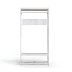 Вішалка модульна підлогова Ferrum-decor Треліс 15 180x90x38 білий ДСП Білий 16мм (FRD-104367)