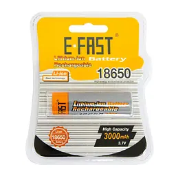 Акумуляторна батарея 18650 3000mAh Li-ion акумулятор батарейка заряджається 3.7V 1 шт - мініатюра 5