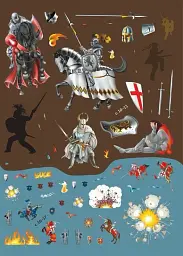 Книжка з наліпками. Лицарі - мініатюра 4