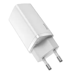 Блок зарядний адаптер Baseus GaN Lite 65 W 2 порти USB + Type-C (CCGAN2L-B02) білий - мініатюра 2