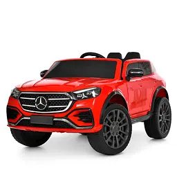 Машина дитяча на радіокеруванні 2.4G акумулятор 12V12AH 4 мотори MP3 Type-C Bluetooth EVA шкіра червоний (M 6355EBLR-3)