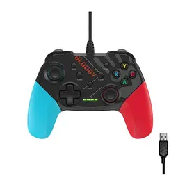 Геймпад Bloody GP30 для ПК, PS3, Switch та Android, USB чорно-червоно-синій 1.8 м