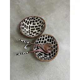 Набір приладів Amadeus із дерева 30 см 2 шт. чорно-білий (166862) - мініатюра 2