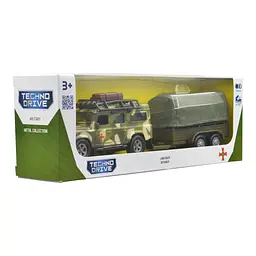 Ігровий набір TechnoDrive Land Rover Defender Military з причепом (520027.270) - мініатюра 12