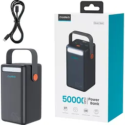 Зовнішній акумулятор Choetech Powerbank 50000mAh 65W Black [B664-CCBE] [113278] - мініатюра 3
