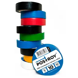 Набір ізоляційних стрічок Postroy ПВХ кольорові 10 м (10-10066)