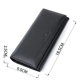 Класичний жіночий гаманець з натуральної шкіри ST Leather 22676 чорний - мініатюра 7