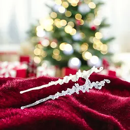 Бурулька новорічна декоративна 14671 біла