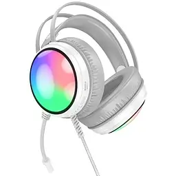 Навушники провідні Borofone Bo108 Flame Gaming with mic білі - мініатюра 2