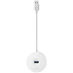 Хаб USB HUB Baseus Round Box USB3.0 to 1USB3.0/3USB2.0 0,1M CAHUB-F02 White - мініатюра 3