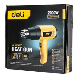 Фен будівельний електричний 2000 (Вт) Deli EDL391202 - мініатюра 7